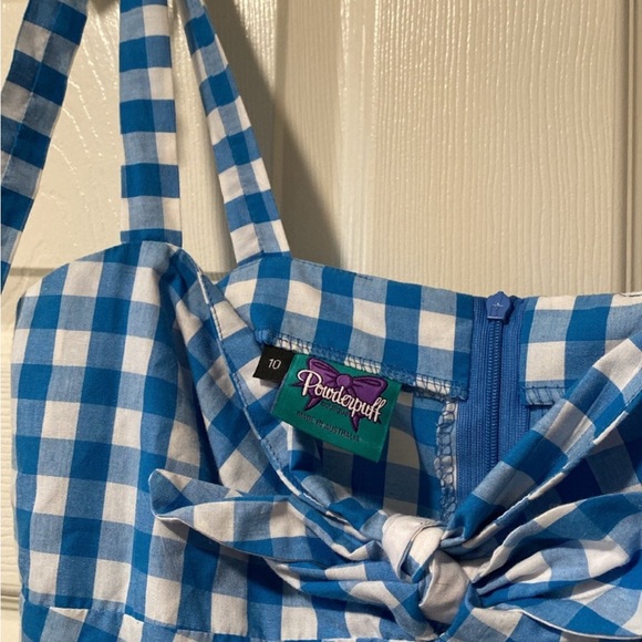 Blue gingham vintage 1950’s pinup playsuit - Picture 3 of 3